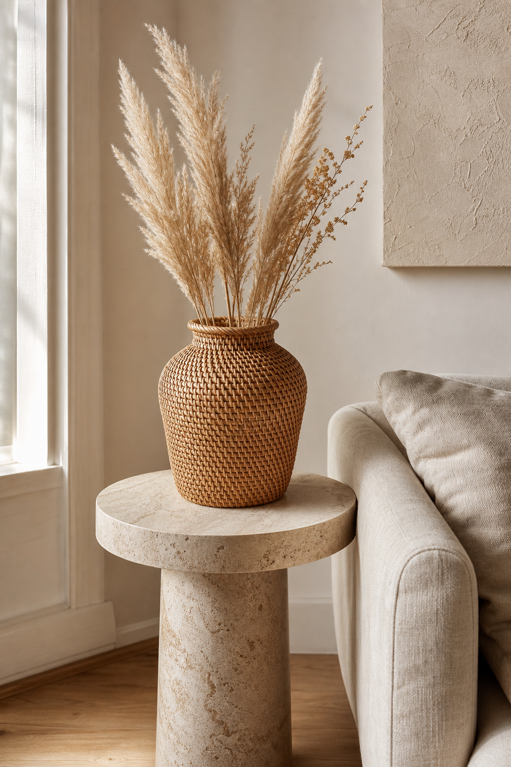 Handwoven Rattan Vase
